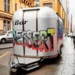 11.5ft White Airstream Food Trailer Custom Mobile Ice Cream Truck with Business Refrigerator - Image 3