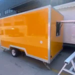 Yellow Square Dining Cart for Commercial Use