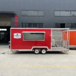 Custom Red BBQ Food Trailer