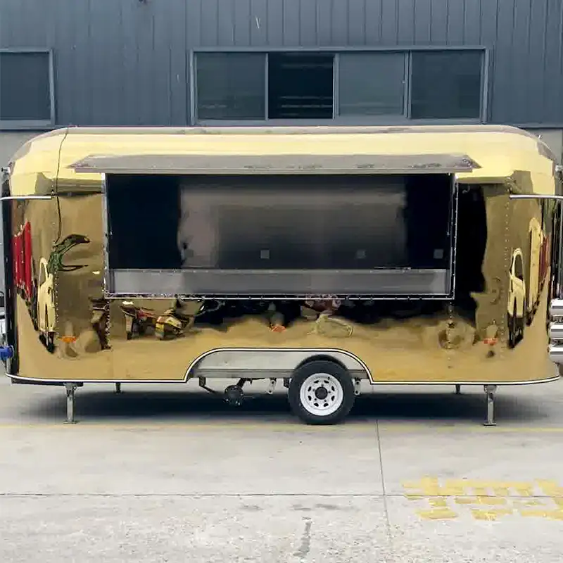 jpg65-t3-scale100 (12) Stainless Steel Mirror Finish Catering Trolley in Gold Color - Image 1