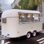 Vintage Style Cream Food Trailer Mobile Coffee Dessert Fast Food Truck - Image 2